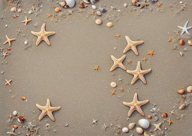 Photo starfish on the beach with the word star on it ai generative ai_generated