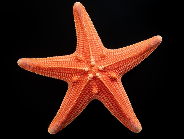 a starfish on a black background