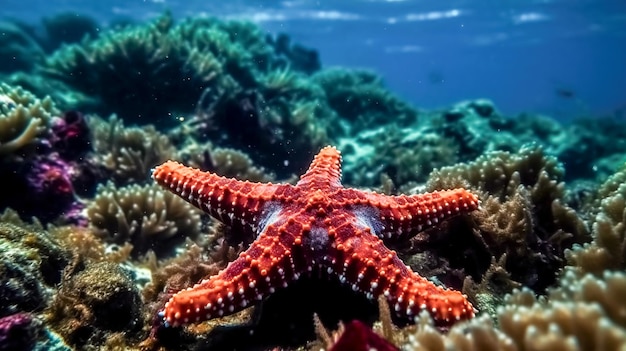 Starfish at the bottom of the sea generative ai