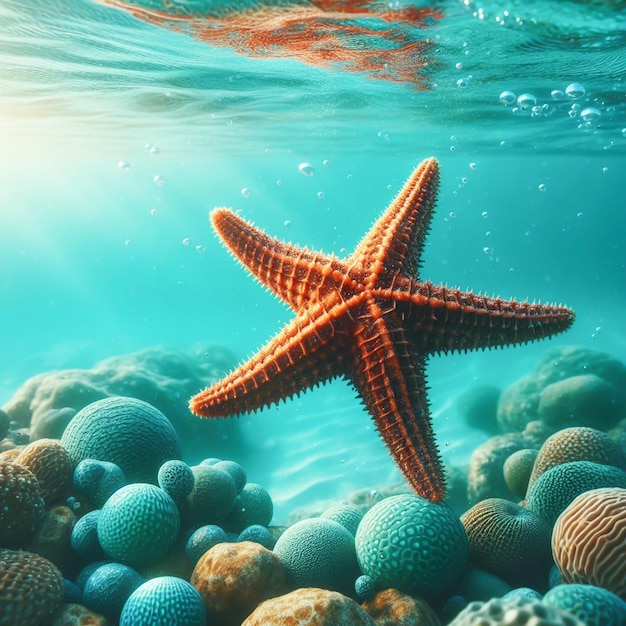 Starfish Marine life Life underwater AI generated