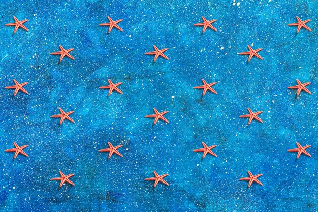 starfish pattern on the blue nautical.
