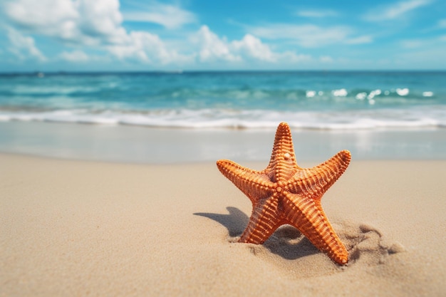 Starfish on the Sandy Beach