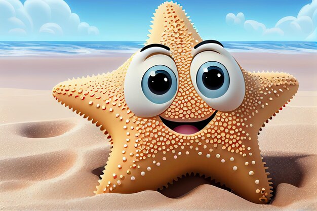 Starfish too cute Generative AI