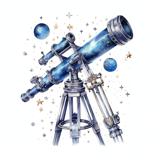Foto accessori per osservare le stelle fantasy sky night osservazione delle stelle acquerello