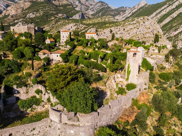 Stari Bar verwoeste middeleeuwse stad aan de Adriatische kust Unesco World Heritage Site in Montenegro