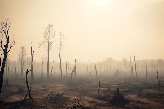 Яркое изображение последствий вырубки лесов