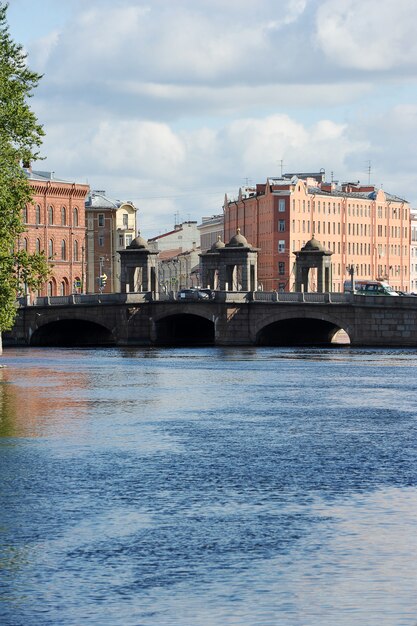 Staro-Kalinkin bridge in St. Petersburg, Russia