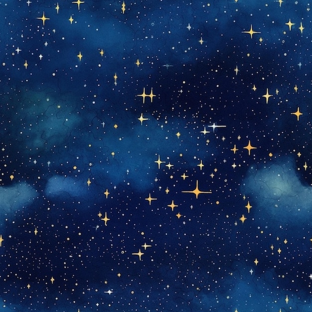 starr sky with clouds and stars in the sky generative ai