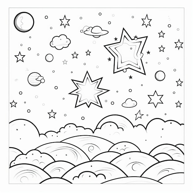 Starry Adventures A Celestial Coloring Journey for Kids