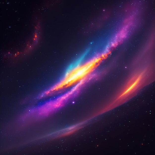 星空の夜星星雲と銀河抽象的な暗い背景を持つ宇宙