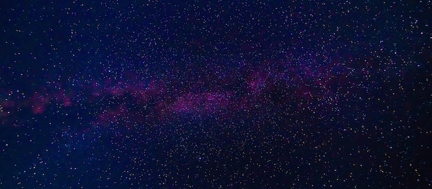 Starry Milky Way at night with stars on the background of a dark blue night sky