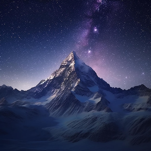 starry mountain sky showing the galaxy