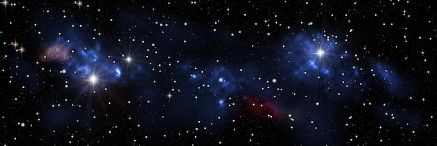 Photo starry night background with nebula star clusters and galaxies