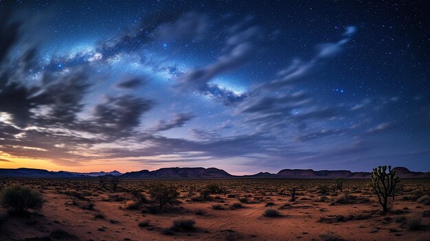 砂漠の星月夜