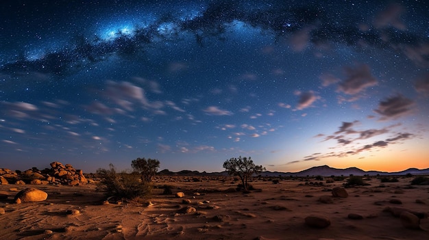 砂漠の星月夜