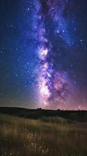 A starry night featuring the Milky Way Galaxy