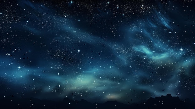 텍스트를 위한 모이와 함께 별이 가득한 밤하늘 우주