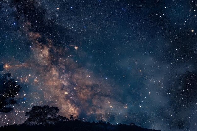 starry night sky meets celestial vectors and elegant calligraphy