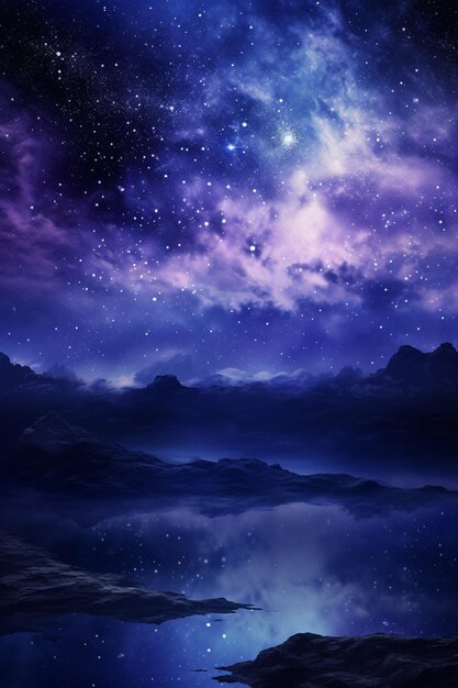 写真 星空の夜湖と山が水の中に反射している - ガジェット通信 getnews