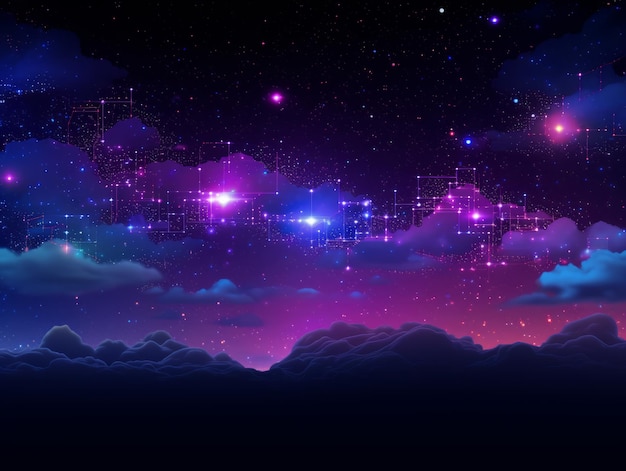 사진 구름 과 별 들 이 있는 별 이 있는 밤 하늘