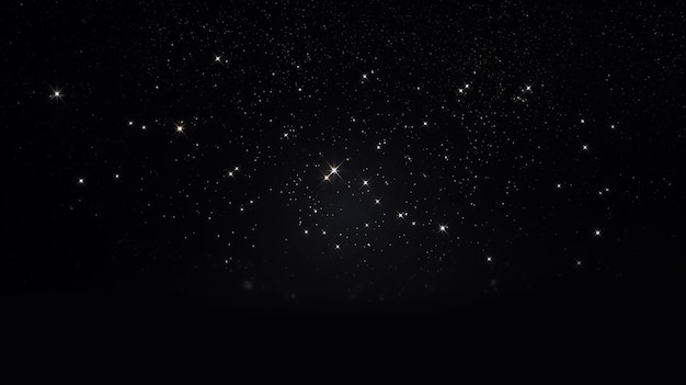 starry night sky with a few stars in the dark generative ai