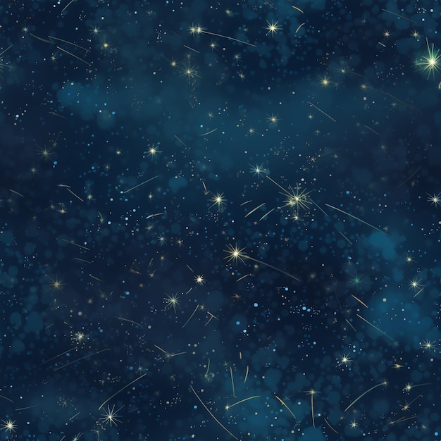 Photo starry night sky with many stars and sparkles generative ai