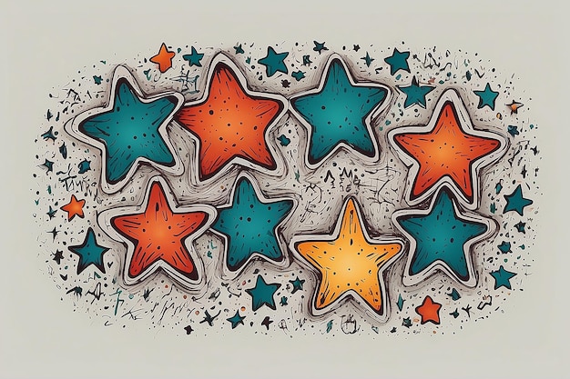 Starry Sketches HandDrawn Doodles of Stars