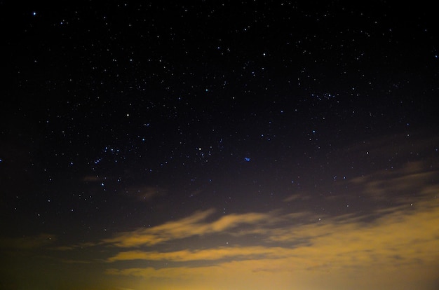 Starry sky and clouds