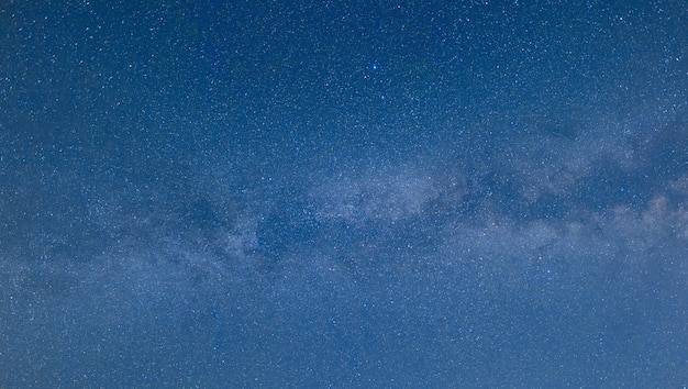 The starry sky and the milky way over the mountains