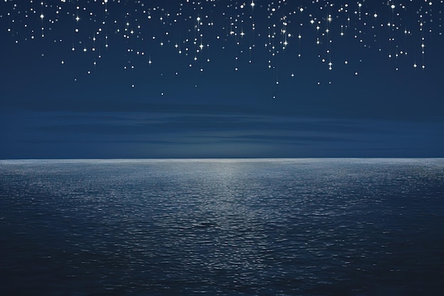 Photo the starry sky and ocean at night