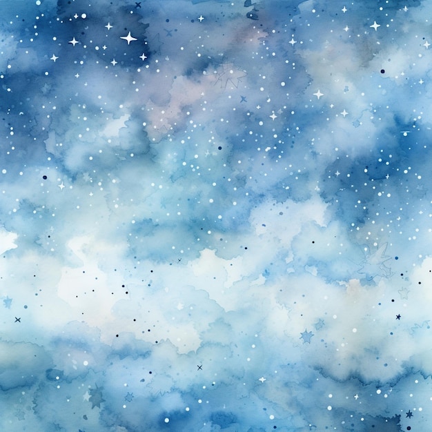 雲と星を背景にした星空 (Generative AI)