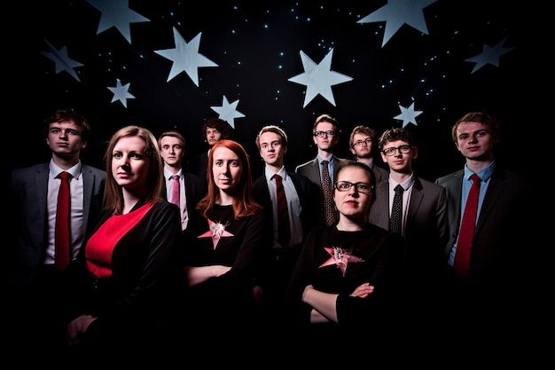 Starry Syndicate black Background Business photo