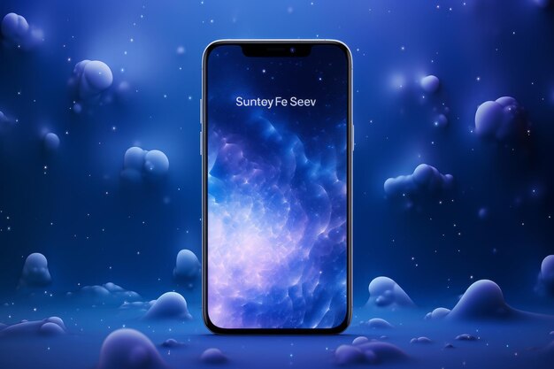 Starry tranquility aesthetic blue galaxy mobile wallpaper ar 32