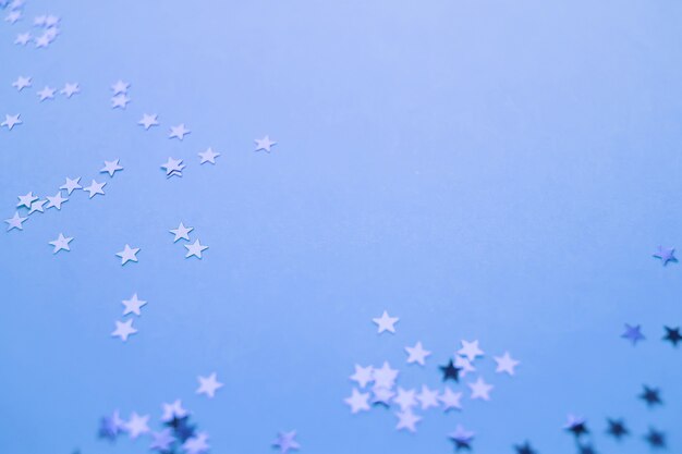 Stars on blue background, holiday concept