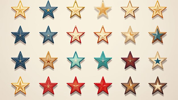 Photo stars collection with a variety of beautifully crafted star icons