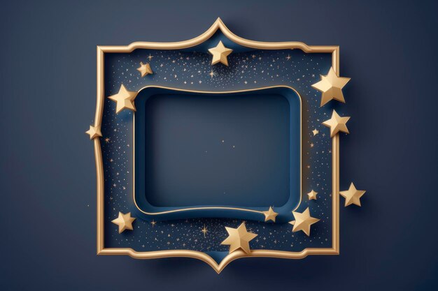 Stars frame background copy space mockup