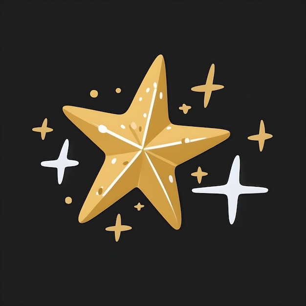 Photo stars graphics shining star icon twinkling star illustration starry night sky cosmic background