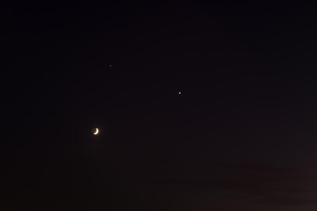 Stars and moon astrophoto