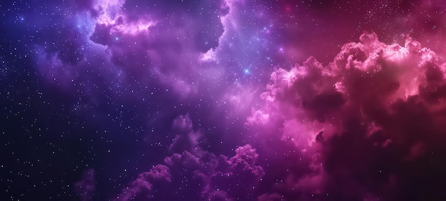 Photo stars in the night skyblue and purple background