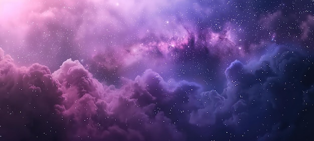 Photo stars in the night skyblue and purple background