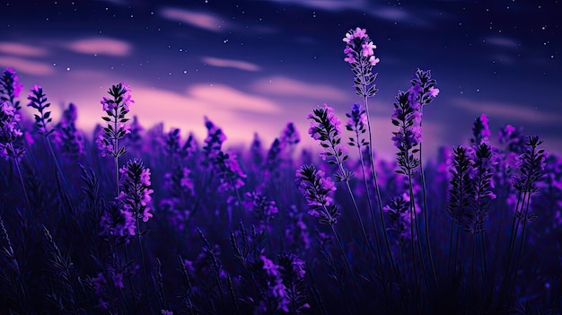 Photo stars night violet background