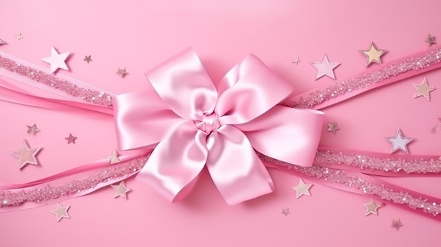写真 ピンクのパステル色のスター 流行の背景 プロジェクトの祝祭の背景