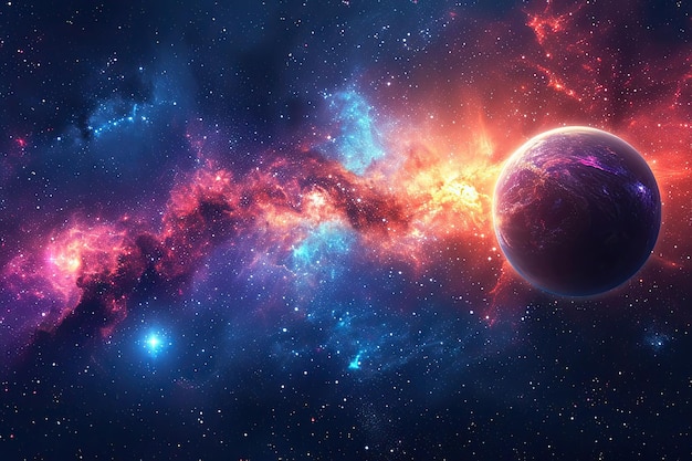 Stars and Planets in Space Universe Galaxy and Nebula in Outer Space