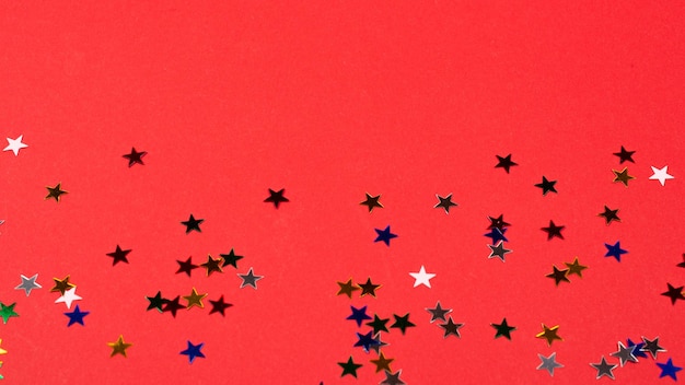 Stars on a red background