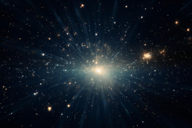 사진 별들은 특별한 빛으로 빛나고 마법의 먼지 입자를 반인다.