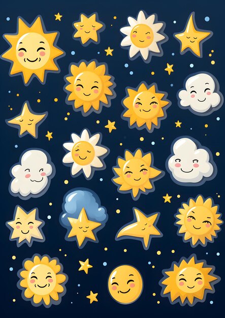 Photo stars and sky stickers