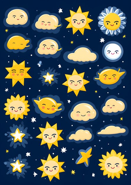 Photo stars and sky stickers