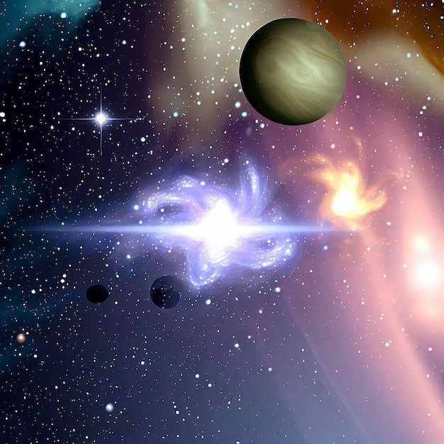 космические планеты иллюстрация искусства звезд