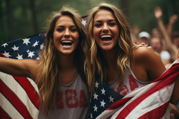 Photo stars stripes and smiles usa 4th of july independence day celebrations embracing american symbols flagwaving festivities and the joyous spirit of freedom and unity nationwide