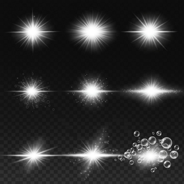 太陽の星は黒い背景に